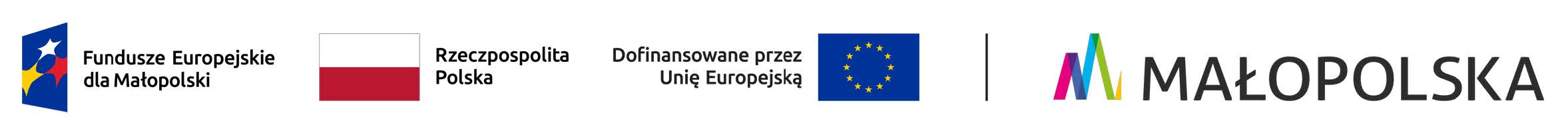 zestaw logotypów: FERS, Flaga RP, FLAga UE, Województwo Małopolskie